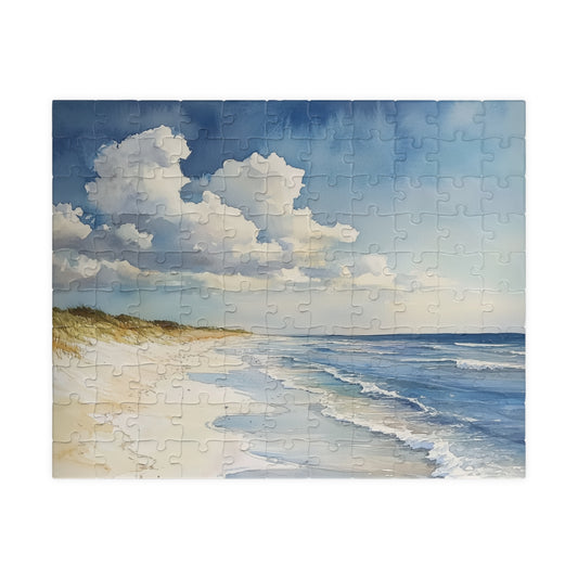 Gentle Shoreline Puzzle (110, 252, 520, 1014 Pieces) - Tranquil Beach Puzzle, Coastal Wall Art, Ocean Lover Gift, Relaxing Jigsaw for Adults