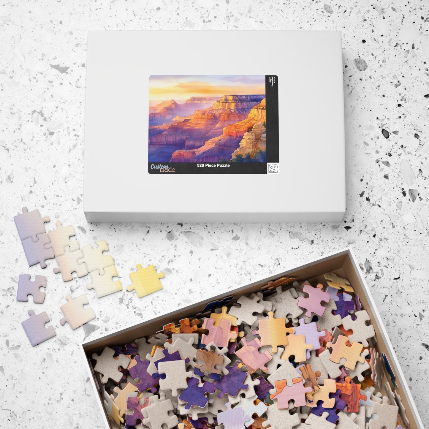Desert Canyon Sunset Puzzle (110, 252, 520, 1014 Pieces) - Southwest Landscape Art, Bold Nature Puzzle, Gift for Adventurers