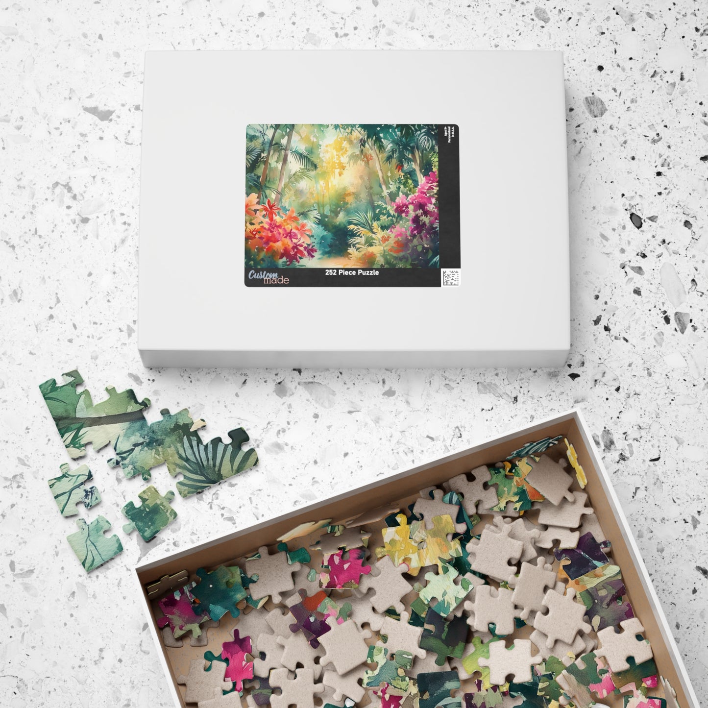 Tropical Bloom Puzzle (110, 252, 520, 1014 Pieces) - Vibrant Jungle Flowers, Rainforest Puzzle, Nature Decor, Gift for Puzzle Enthusiasts