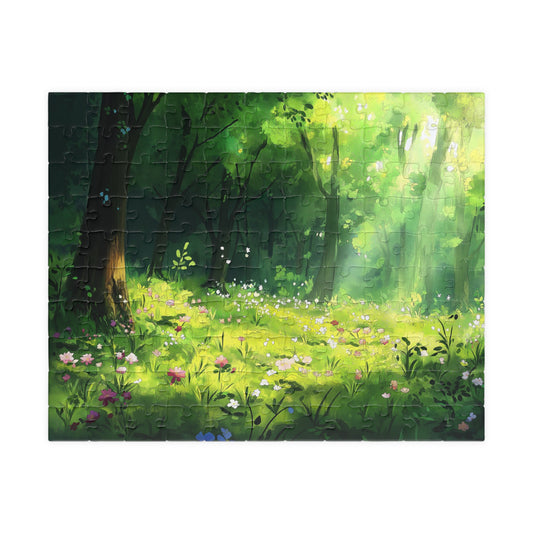 Woodland Blooms Puzzle (110, 252, 520, 1014 Pieces) - Dreamy Forest Meadow Jigsaw, Nature-Lover Gift, Peaceful Puzzle for Adults