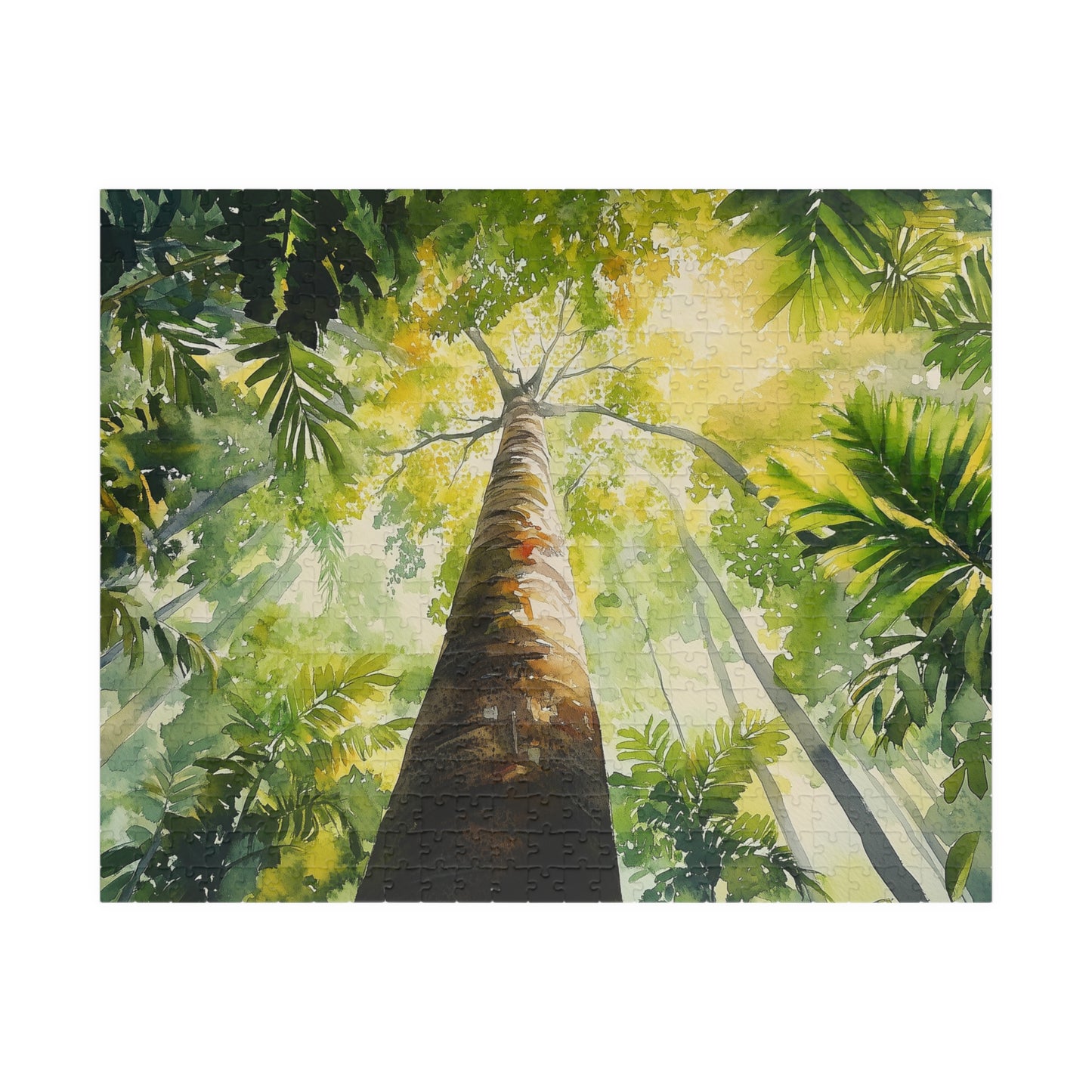 Jungle Canopy View Puzzle (110, 252, 520, 1014 Pieces) - Towering Rainforest Tree, Nature Perspective Puzzle, Gift for Jungle Lovers