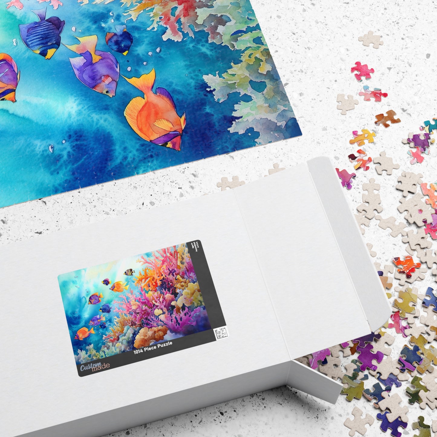Colorful Coral Reef Puzzle (110, 252, 520, 1014 Pieces) - Tropical Fish, Vibrant Ocean Scene, Underwater Rainbow Adventure
