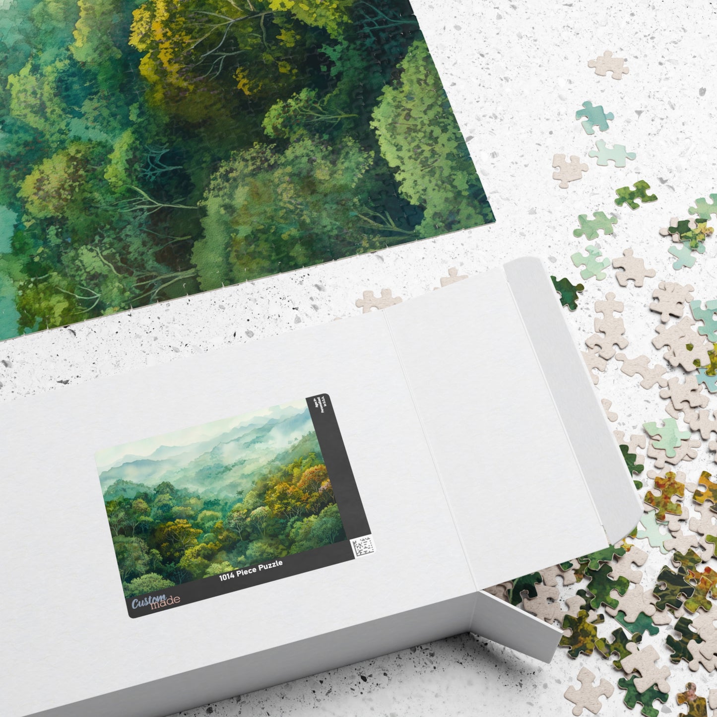 Misty Jungle Canopy Puzzle (110, 252, 520, 1014 Pieces) - Tropical Rainforest Puzzle, Green Nature Decor, Gift for Puzzle & Travel Lovers