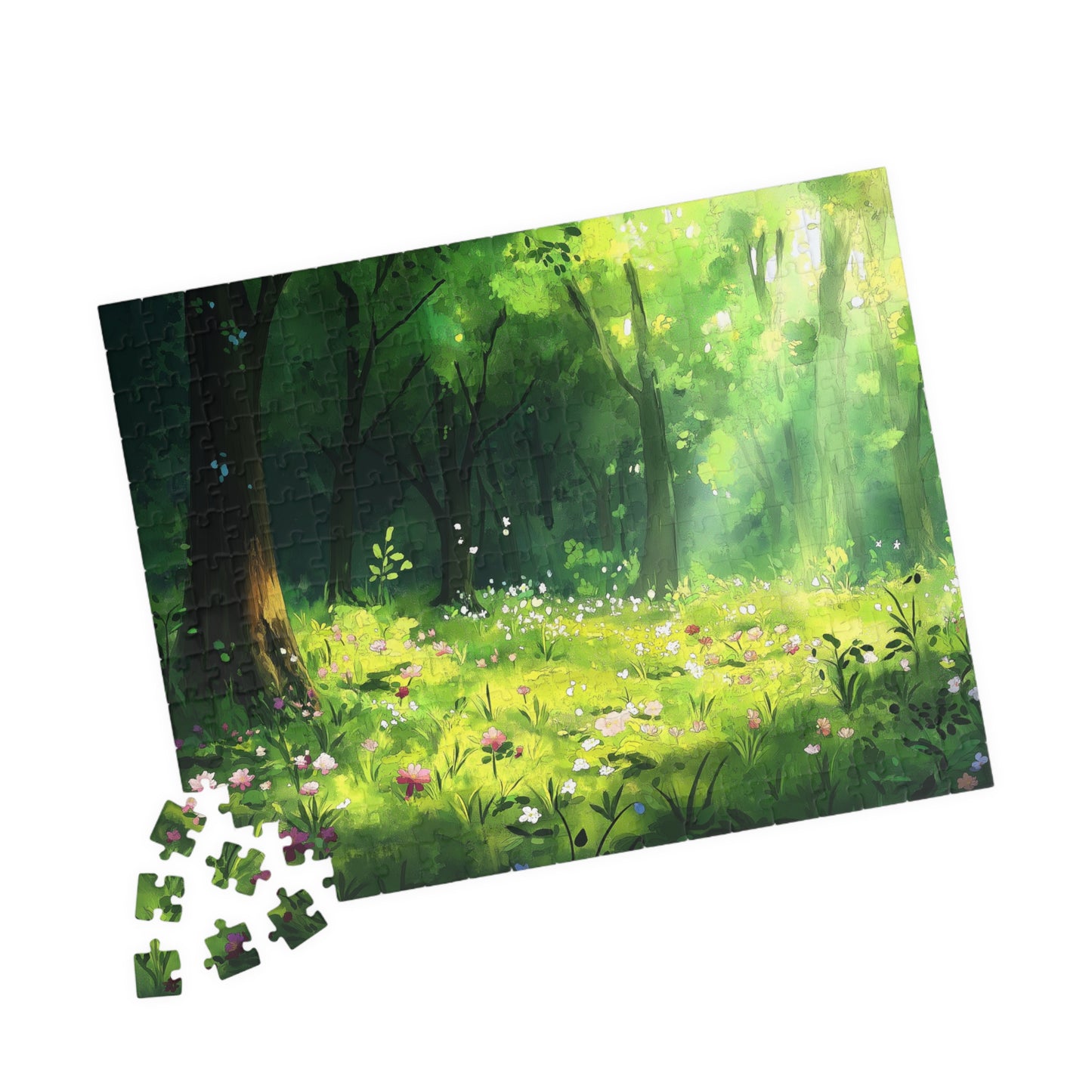 Woodland Blooms Puzzle (110, 252, 520, 1014 Pieces) - Dreamy Forest Meadow Jigsaw, Nature-Lover Gift, Peaceful Puzzle for Adults