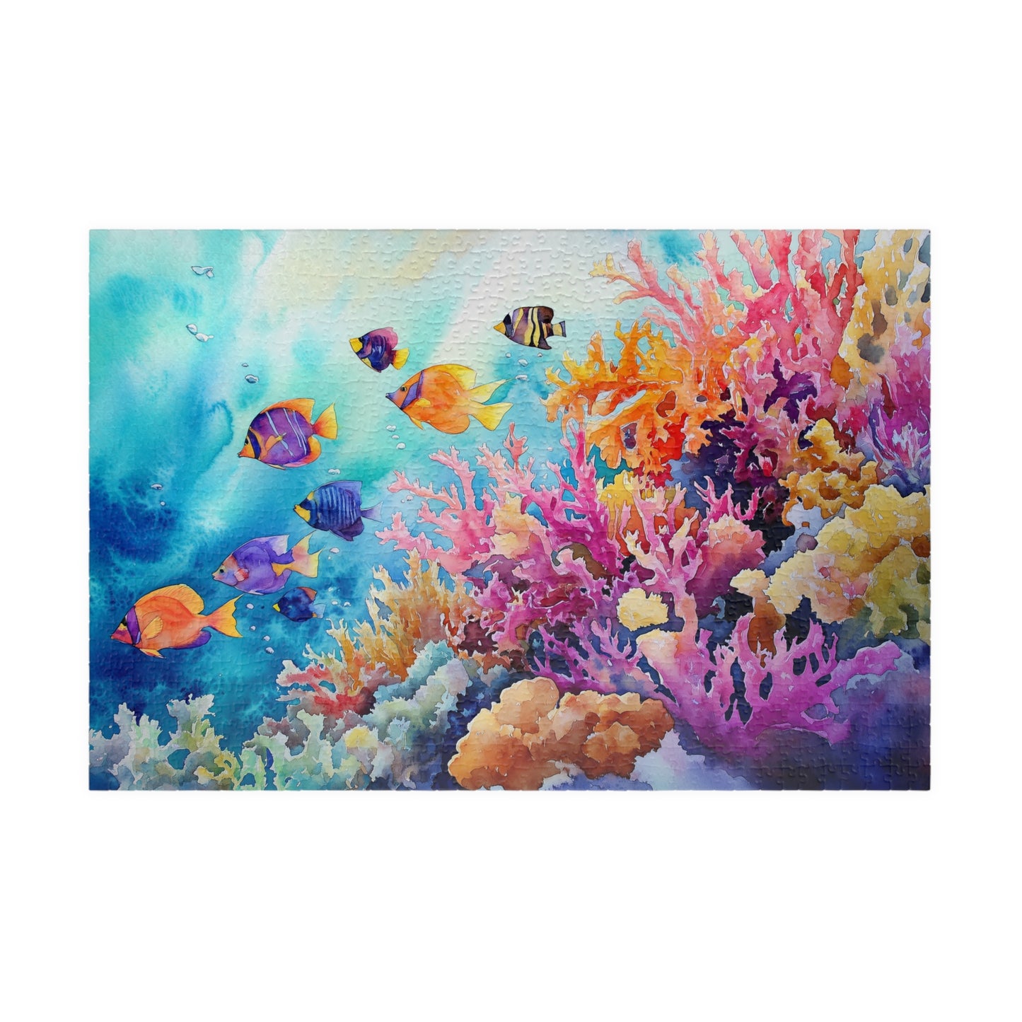 Colorful Coral Reef Puzzle (110, 252, 520, 1014 Pieces) - Tropical Fish, Vibrant Ocean Scene, Underwater Rainbow Adventure