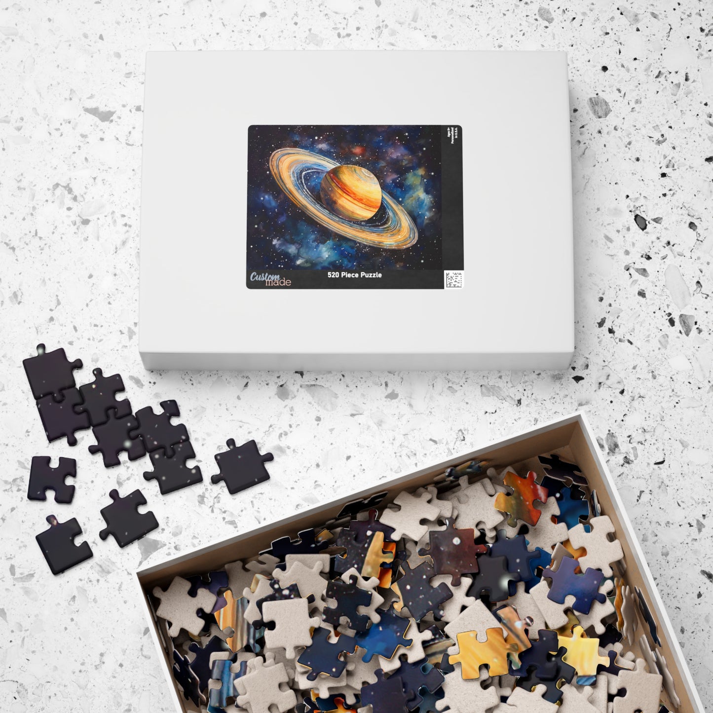 Saturn Celestial Puzzle (110, 252, 520, 1014 Pieces) - Space Wall Art, Cosmic Gift, Planet Lover Puzzle, Relaxing Activity, Stargazing Decor