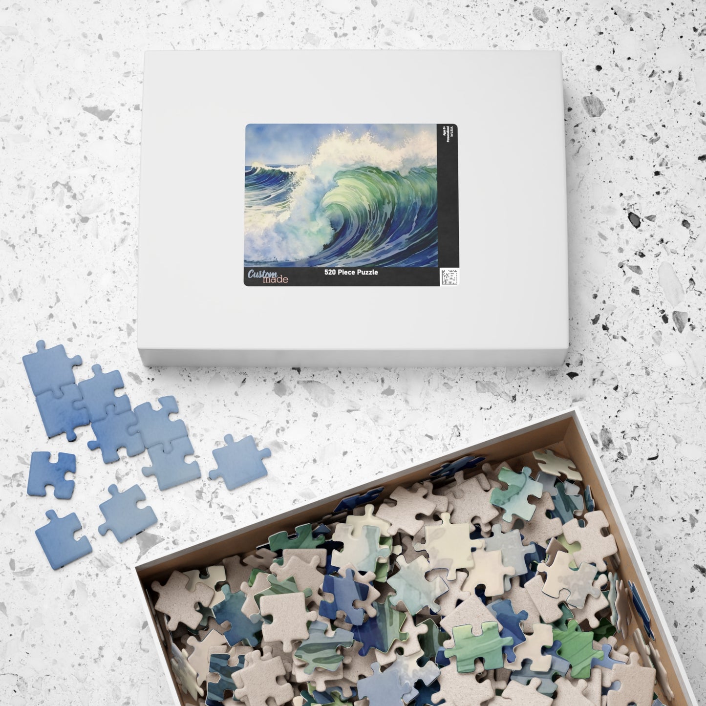 Rolling Wave Puzzle (110, 252, 520, 1014 Pieces) - Coastal Wall Art, Ocean Lover Gift, Relaxing Seascape Puzzle for All Ages