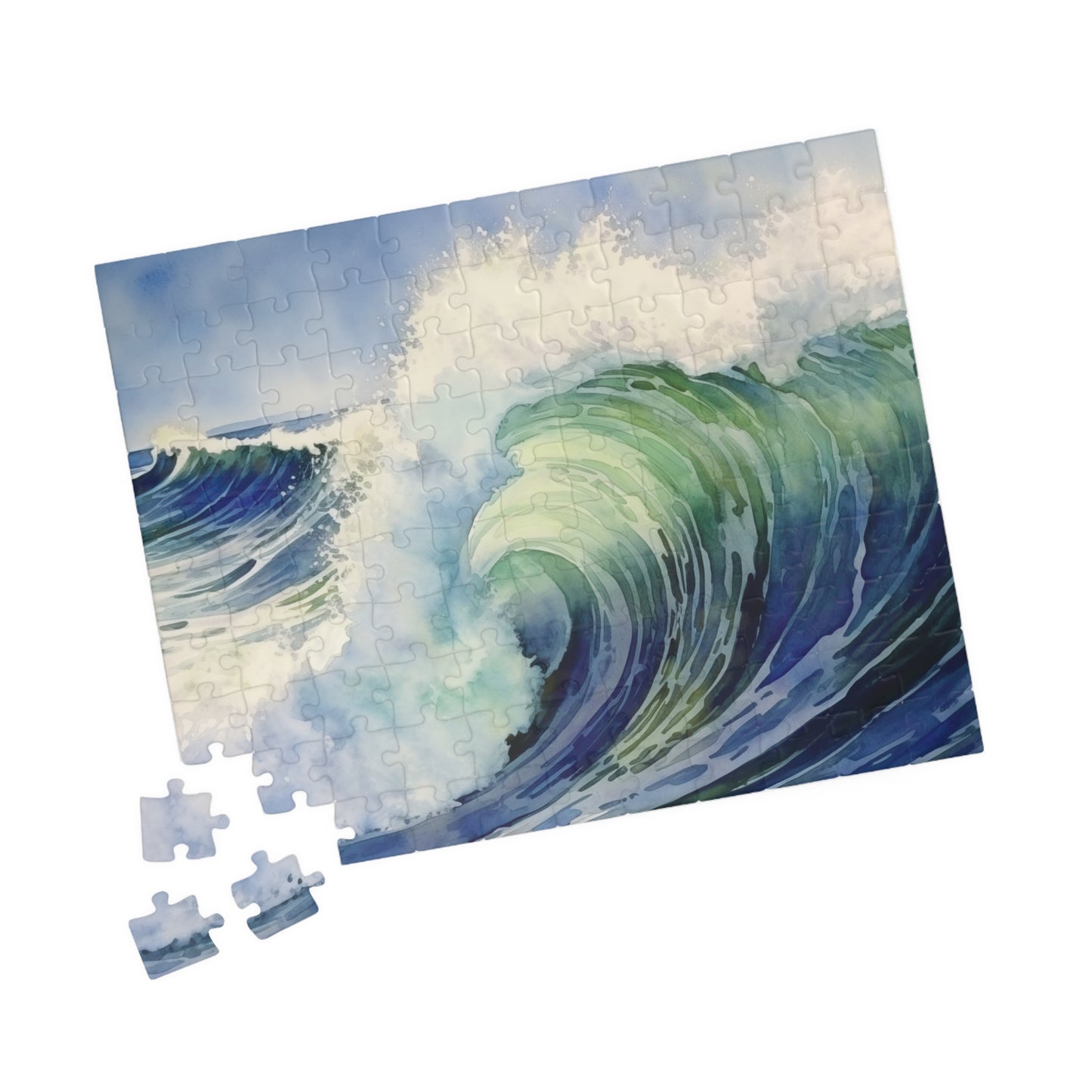 Rolling Wave Puzzle (110, 252, 520, 1014 Pieces) - Coastal Wall Art, Ocean Lover Gift, Relaxing Seascape Puzzle for All Ages