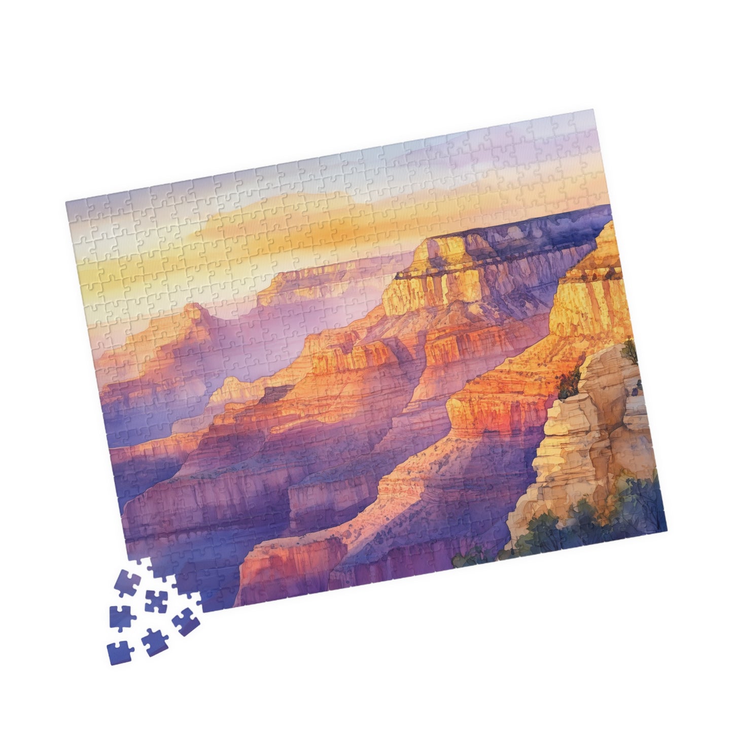 Desert Canyon Sunset Puzzle (110, 252, 520, 1014 Pieces) - Southwest Landscape Art, Bold Nature Puzzle, Gift for Adventurers