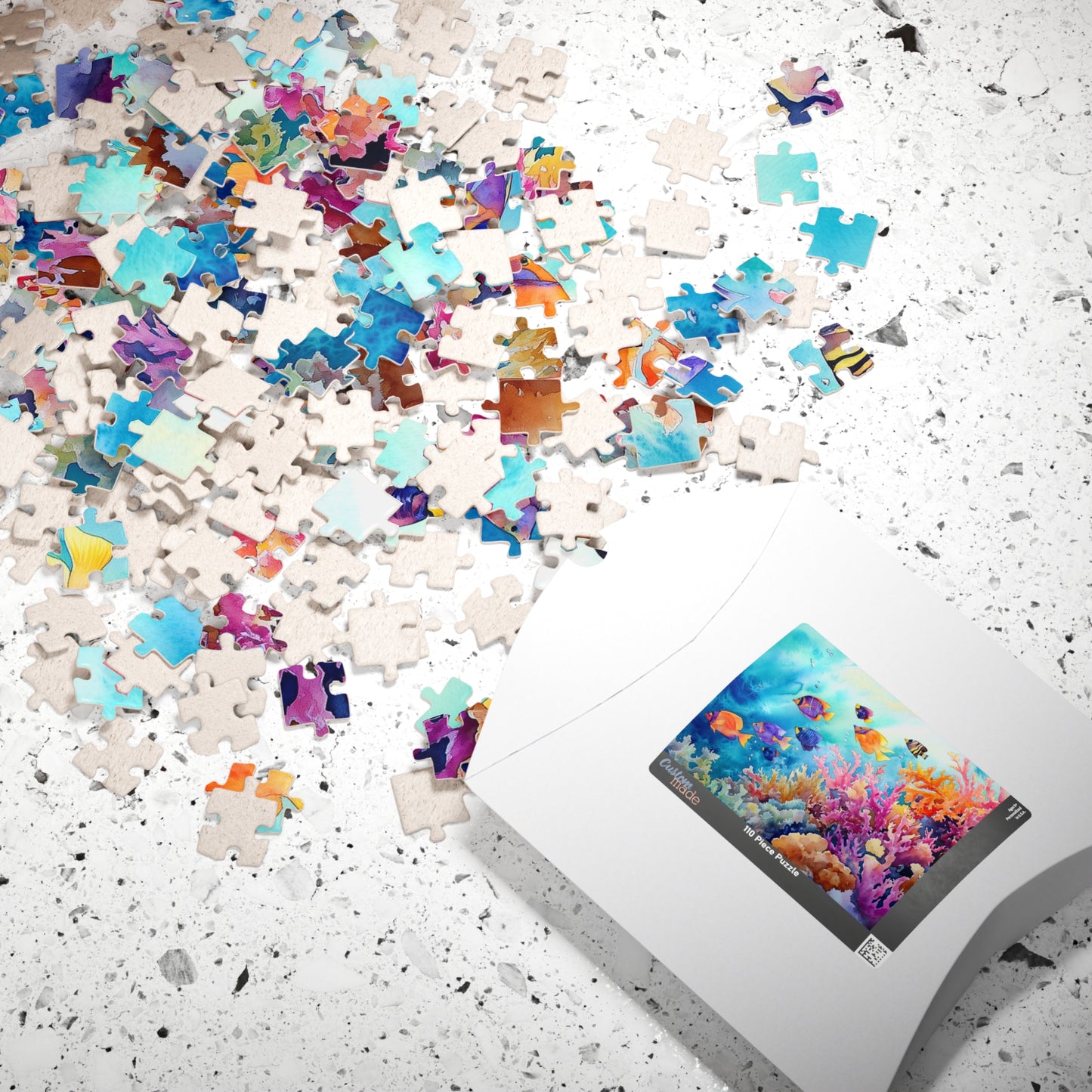 Colorful Coral Reef Puzzle (110, 252, 520, 1014 Pieces) - Tropical Fish, Vibrant Ocean Scene, Underwater Rainbow Adventure